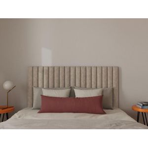 Hoofdeinde bed met verticale stiksels SARAH - Beige - 140 cm L 150 cm x H 120 cm x D 10 cm