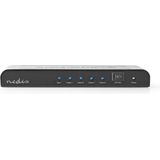 Nedis HDMI-Splitter - 4-Poorts poort(en) - HDMI Input - 4x HDMI Output - 4K@60Hz - 18 Gbps - Metaal - Antraciet