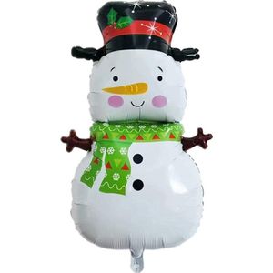 Folieballon Sneeuwpop - 65cm - Grootte Folieballon - Kerst thema - Kerstballonnen - Kerstversiering - Kerstdecoratie