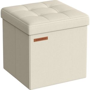 Rootz Zitkist Ottoman - Opbergkruk - Voetensteun - MDF Gestoffeerd - 30cm x 30cm x 30cm