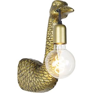 QAZQA wl-animal - Landelijke Wandlamp voor binnen - 1 lichts - D 245 mm - Goud/messing - Woonkamer | Slaapkamer | Keuken