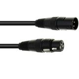 5X EUROLITE DMX-kabel XLR 3-pins 1m zwart