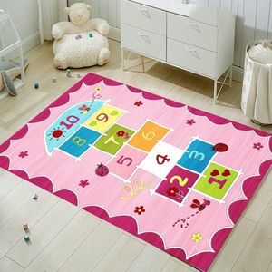 Hopscotch-tapijt voor de kinderkamer, hopscotch-tapijt, springkussen, speelkleed voor meisjes en jongens, springkussen voor kinderen (80 x 160 cm)