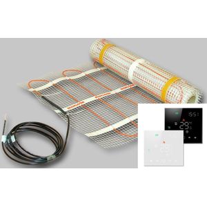 Budget vloerverwarming voor sanitair met thermostaat