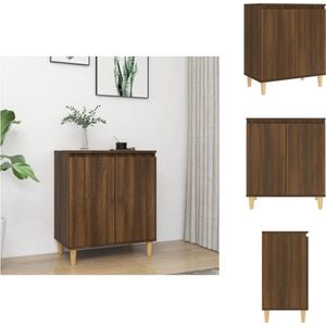 vidaXL Dressoir Bruineiken 60x35x70 cm - Ruime opbergruimte - Keukenkast