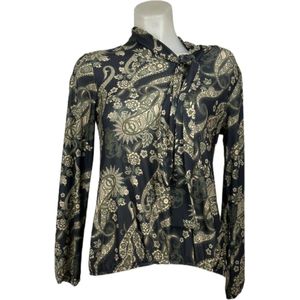 Angelle Milan – Travelkleding voor dames – Army Print blouse met Koord – Ademend – Kreukvrij – Duurzame Jurk - In 5 maten - Maat XXL