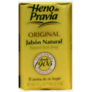 Voordeelset met 12 x Heno de Pravia Zeep á 115 gram + 1 x Heno de Pravia Vloeibare zeep 300ml met dispenser