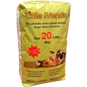 Little Friends Strokorrel - Kat, konijn en knaagdier - Bodembedekking en Kattenbakvulling - 8 kg