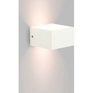 Wandlamp binnen - Muurlamp - Industrieel - Wit - Led - 6W - Dimbaar - Binnenverlichting - Wandlampen