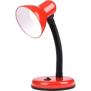 Buraulamp rood zwart - buigbare poot - metaal - kinderkamer