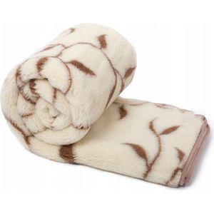 Wollen Deken 220x200cm 100% zuivere Australische Merino scheerwol OnceDoce® 480 g/m² Woolmark-certificaat – Warm Ademend Zacht – Wasbaar – Coffee Ivoor