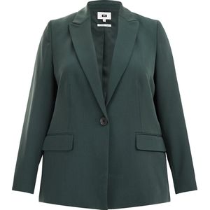 WE Fashion Curve Aansluitende Blazer Donkergroen