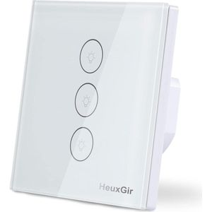 Slimme Wifi Touch Lichtschakelaar 86 x 86 mm - Smart Home Compatibel met Alexa en Google Home