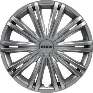 Autostyle Wieldoppen Giga 16 Inch Abs Zilver Set Van 4