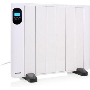 Warmtestraler met convectie - digitale timer - programmeerbaar - geheugenfunctie - 6 ribben - IP24 - afstandsbediening - bestuurbaar via app Tuya - 1000 W