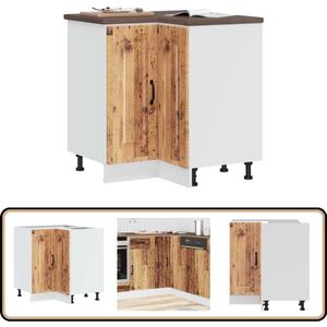 vidaXL Hoekkeukenonderkast Kalmar - 75,5x75,5x81,5 cm Keuken Hoekkast - Houten Keukenkasten - Opslagruimte Keuken - Onderkasten Keuken - Houtlook Keuken