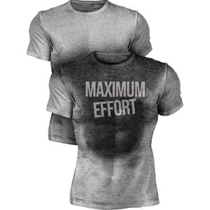 Motiverend Training Workout T-Shirt | Zweet geactiveerd | Maximum Effort | L