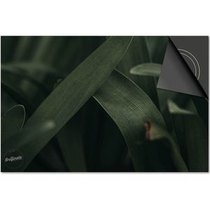 Inductie beschermer 83x51,5 - afdekplaat inductie mat - Dietrix Kookplaat beschermer - DELUXE - Leaves - 20 Donkergroene bladeren