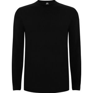Zwart Effen t-shirt lange mouwen model Extreme merk Roly maat 3XL