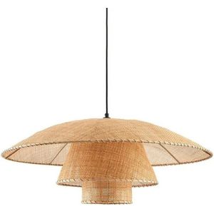 Blyx® - Moderne Verweven Hanglamp - Rotanstijl - Plafondlamp - Rotan Lampenkap - Scandinavisch - Ø60