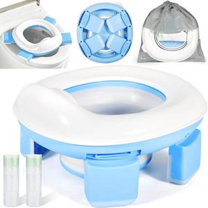 3-in-1 Opvouwbare Toiletbril voor Kinderen - Ideaal voor Zindelijkheidstraining Thuis en Onderweg