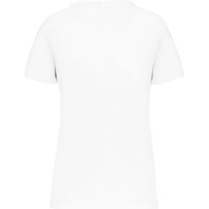 T-shirt Dames L Kariban V-hals Korte mouw White 100% Katoen