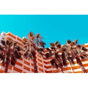Palm hotel – 90cm x 60cm - Fotokunst op PlexiglasⓇ incl. certificaat & garantie.