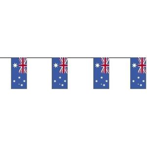 2 stuks papieren vlaggetjes slingers van vlaggen Australie