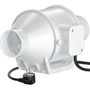 Badkamer Ventilator 75mm afvoerventilator - 230V stille kanaalventilator - energiebesparend - EU-stekker - keuken badkamer garage