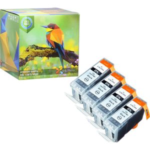 Ink Hero - 4 Zwarten - Inktcartridge / Alternatief voor de Canon BCI-6, iP3000, iP4000, iP4000R, iP5000, iP8500