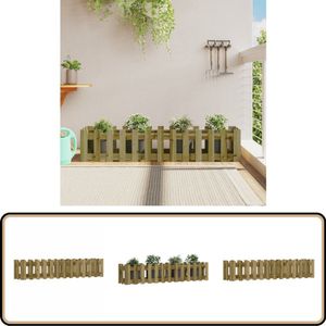 vidaXL Verhoogde Plantenbak 150x30x30 cm Hout Hoge Plantenbak - Houten Plantenbak - Verhoogd Bed - Balkon Planter - Tuingereedschap