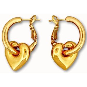 ByNouck Jewelry - Hoop Lover Set - Sieraden - Vrouwen Oorbellen - Verguld - Liefde - Oorbellen Set