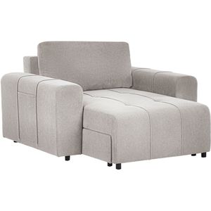 INNVIK - Chaise longue - Lichtgrijs - Polyester