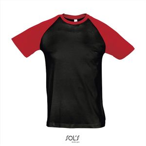 SOL'S Raglan T-Shirt Funky 150 L140 - black/red - XL