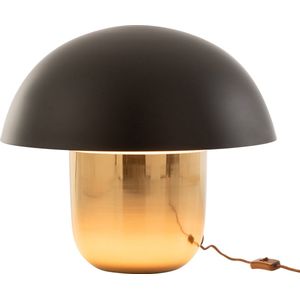 J-Line lamp Paddenstoel - ijzer - zwart/goud - large