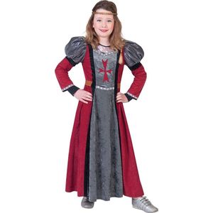 Middeleeuwse & Renaissance Strijders Kostuum | Roughside Lady Jurk Meisje | Maat 128 | Carnaval kostuum | Verkleedkleding