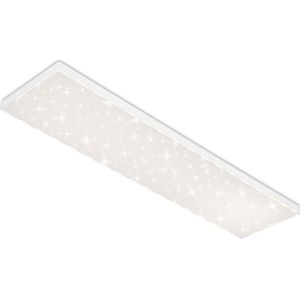 BRILONER - LED Plafonniére - plafondlamp dimbaar - met lichtrand - sterrendecoratie - incl. afstandsbediening - kleurtemperatuurregeling, 38 Watt - 3.800 lumen - wit