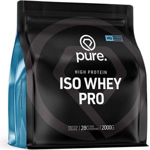 PURE Iso Whey Pro - banaan - 2000gr - whey eiwit isolaat - eiwitshake - koolhydraatarm