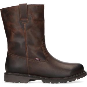 Manfield - Heren - Bruine leren boots - Maat 43