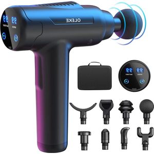 Massagepistool 2550 mAh met lcd-touchscreen - 8 massagekoppen - 99 snelheden - sporters pijnverlichting - ontspanning Massage gun