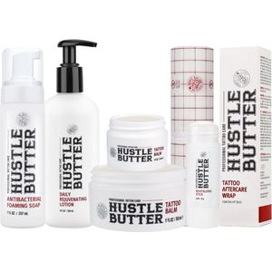 Hustle Butter - Hustlers Dream Bundel | Vegan Tattoo Verzorging | Tatoeage Nazorg Zalf | Bescherming Nieuwe Tattoo | Balsem | Crème | Verzorgingsspray | Tatoeage Boter | Verdoving | Verdovend | PMU | Beauty | Desinfectie | Biologische Zalf