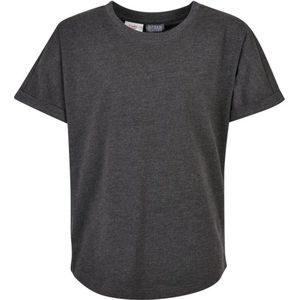 Urban Classics - Boys Long Shaped Turnup Kinder T-shirt - Kids 158/164 - Grijs