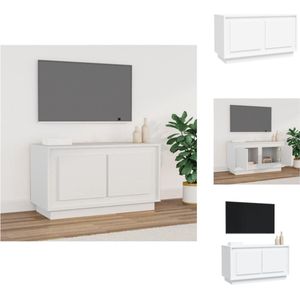 vidaXL Tv-meubel | Wit | 80 x 35 x 45 cm | Duurzaam Hout - Kast