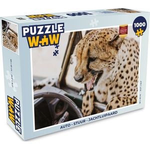 Puzzel Auto - Stuur - Jachtluipaard - Legpuzzel - Puzzel 1000 stukjes volwassenen