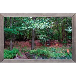 Customize-it - lijst hout bos hertjes 140x90cm Tuindoek