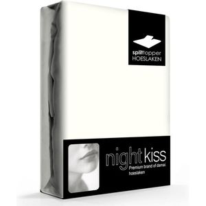 Topcover katoen 180 x 210 Ivoor BI-inkeping enkel - tot 8 cm matrashoogte - Nightkiss