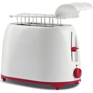 Broodrooster Met Tostiklemmen - Extra Brede Sleuven - Volledig RVS - Broodrooster Met Toasttang Voor Gevulde Toasts - Kruimellade - Thermostaat - Ontdooien- Opwarmen- Veiligheidssysteem