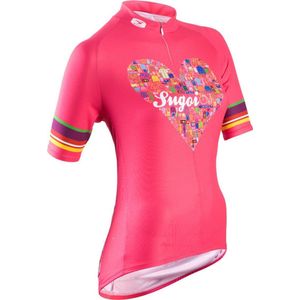 Sugoi I Heart Bikes fietsshirt dames roze Maat S