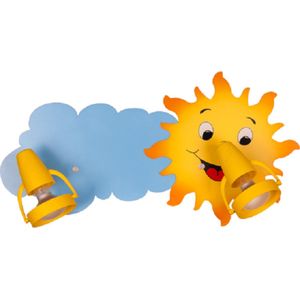 Kinderplafondlamp - Babylamp - Zon - Wolk - Lucht - Vrolijk - Verstelbare lichtpunten