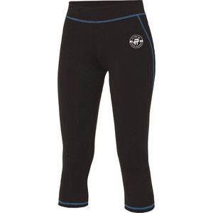 FitProWear Cool Driekwart Legging Zwart Licht Blauw Maat S - Sportkleding - Dames - Driekwart - Polyester - Legging - Sportbroek - Stretch